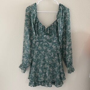 30/30 Green Floral Dress